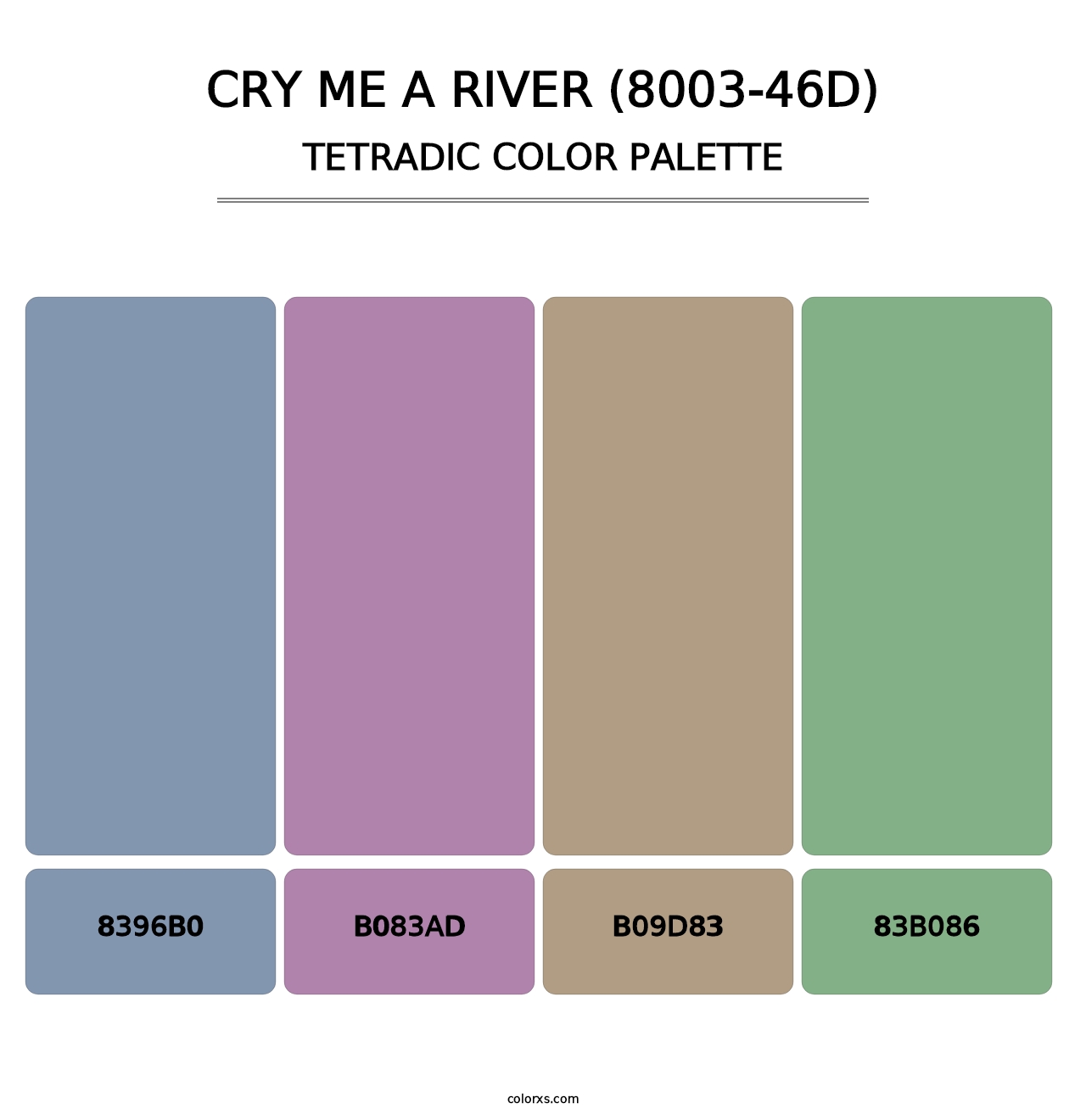 Cry Me a River (8003-46D) - Tetradic Color Palette