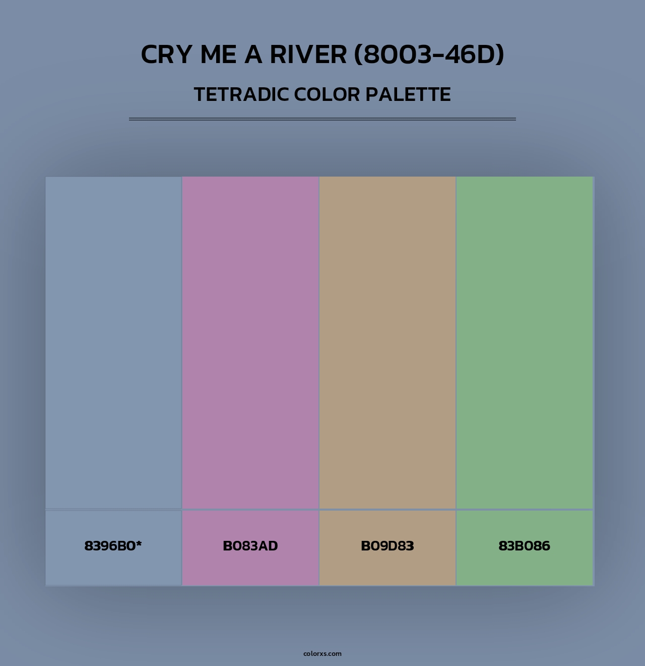 Cry Me a River (8003-46D) - Tetradic Color Palette