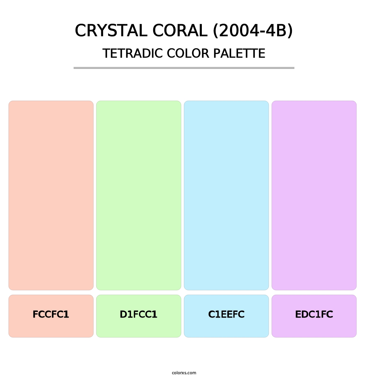 Crystal Coral (2004-4B) - Tetradic Color Palette