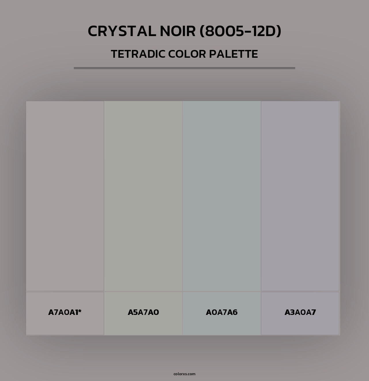 Crystal Noir (8005-12D) - Tetradic Color Palette