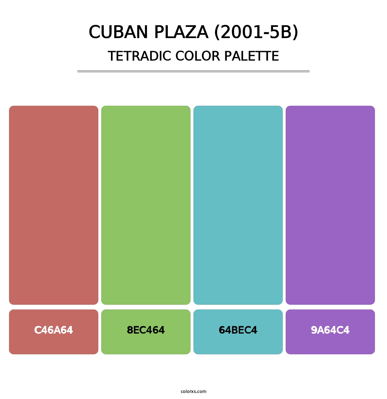 Cuban Plaza (2001-5B) - Tetradic Color Palette