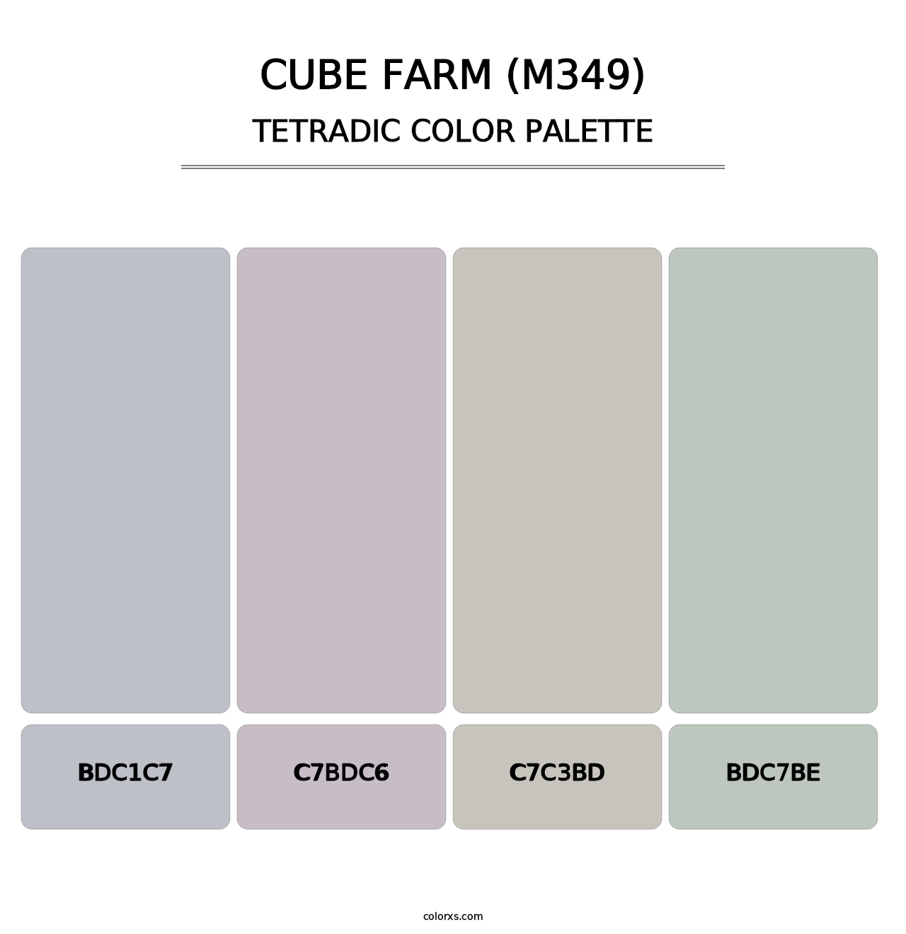Cube Farm (M349) - Tetradic Color Palette
