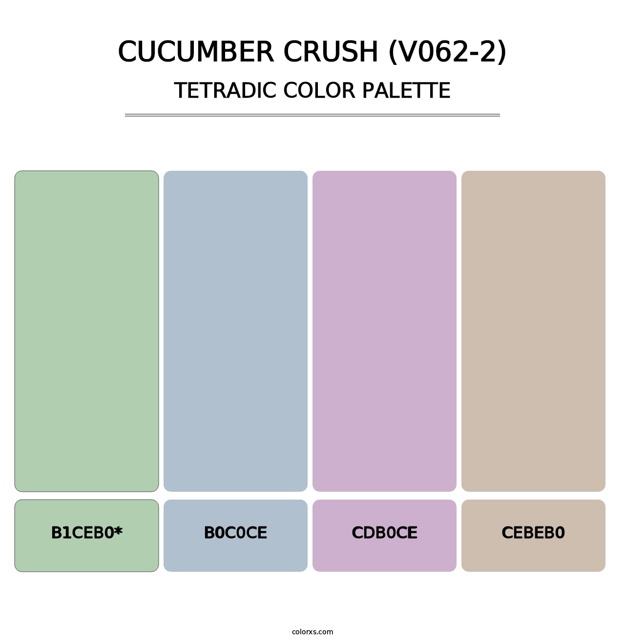 Cucumber Crush (V062-2) - Tetradic Color Palette