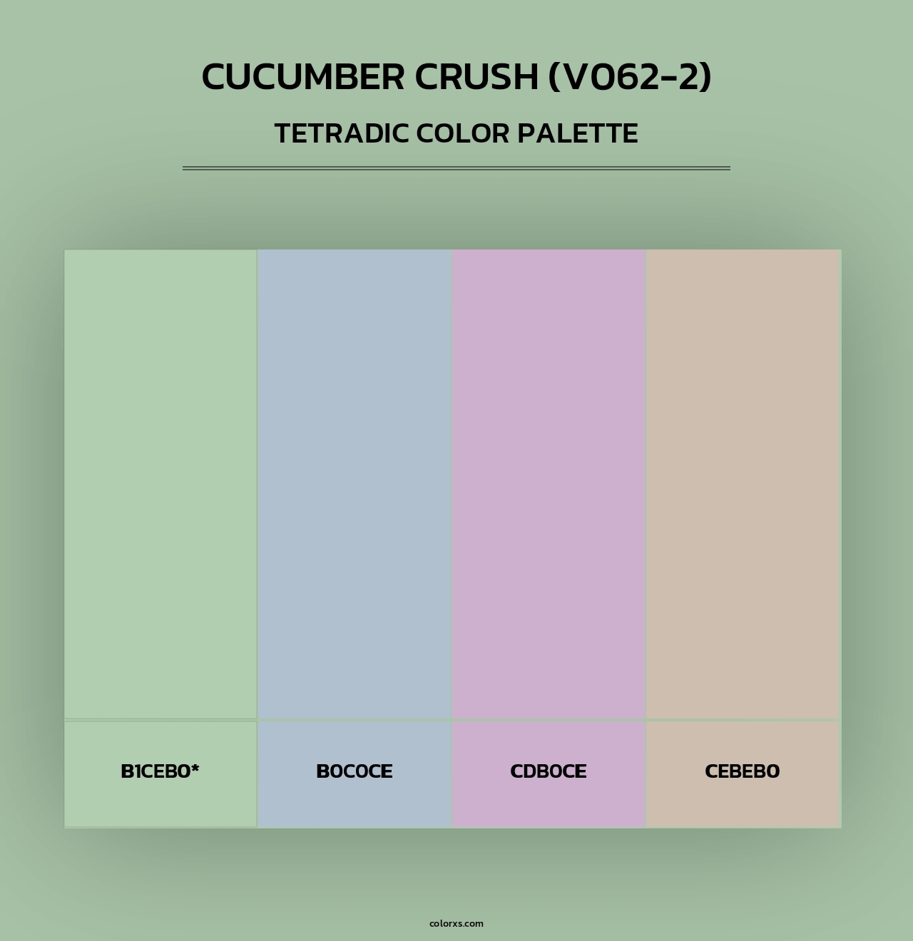 Cucumber Crush (V062-2) - Tetradic Color Palette
