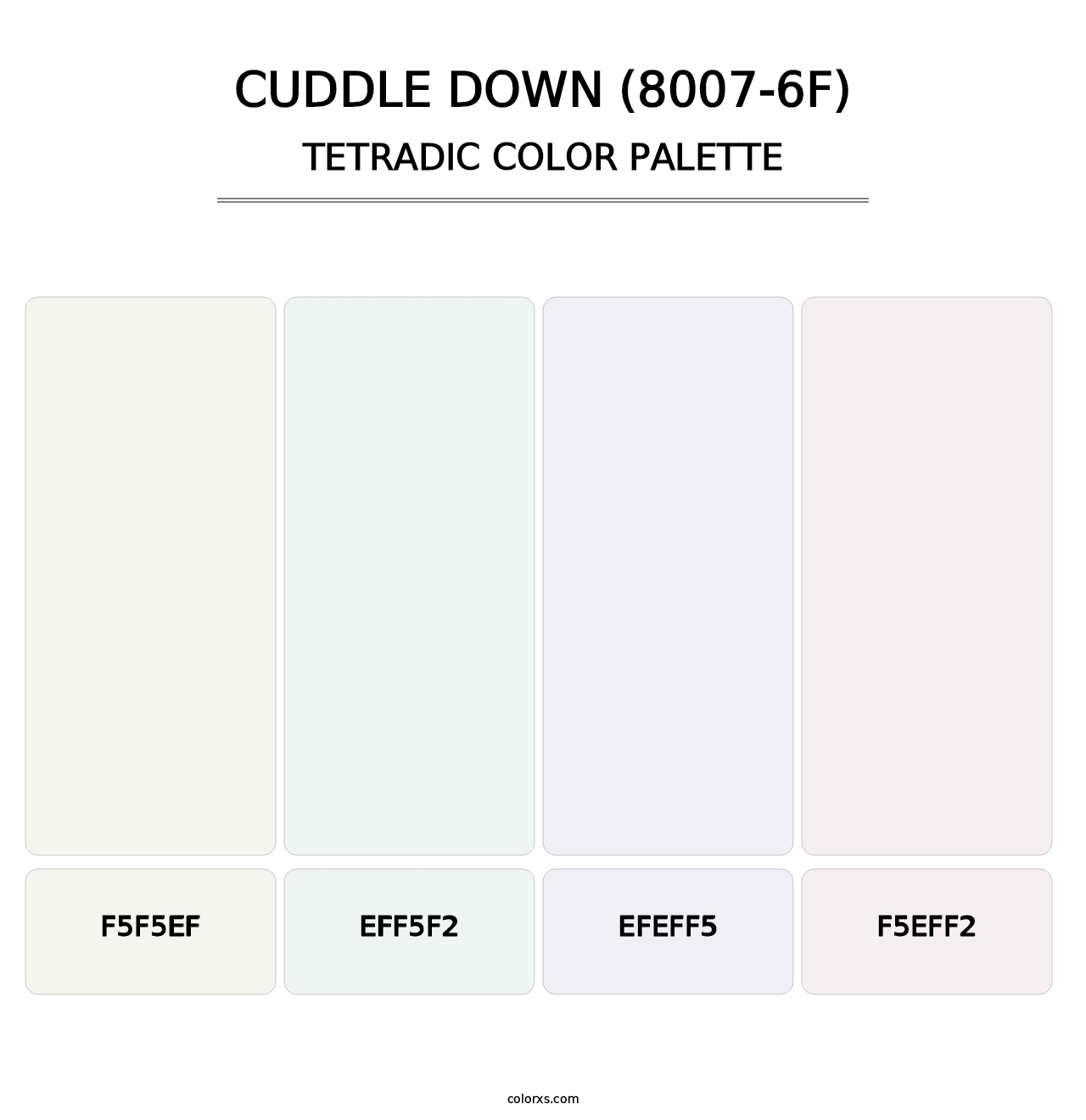 Cuddle Down (8007-6F) - Tetradic Color Palette