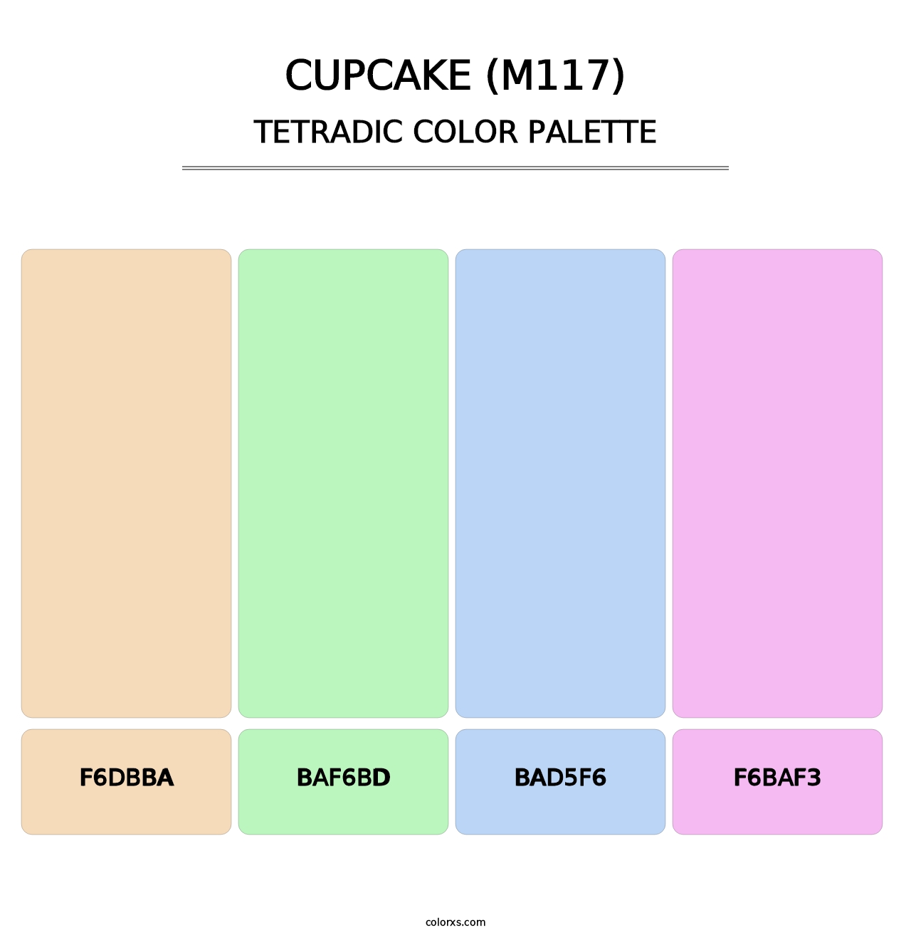 Cupcake (M117) - Tetradic Color Palette