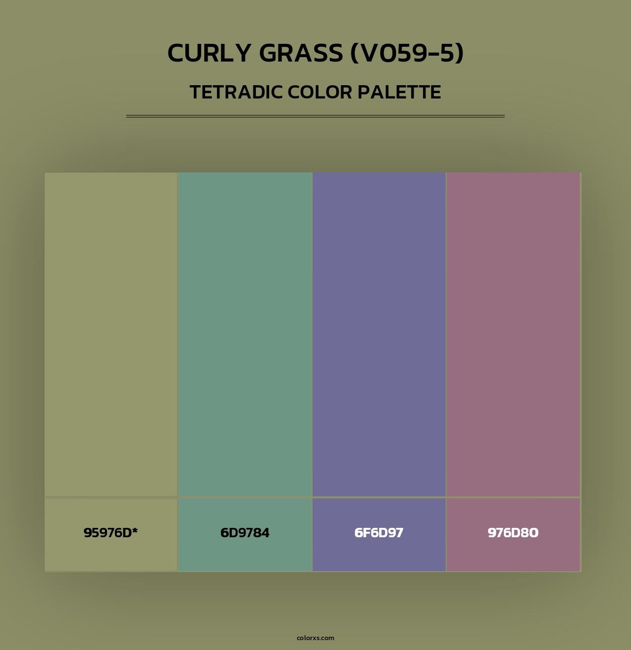 Curly Grass (V059-5) - Tetradic Color Palette