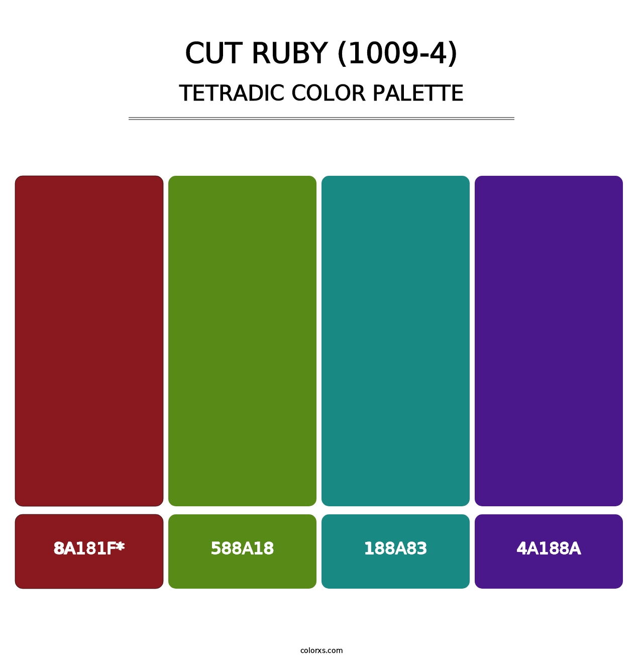 Cut Ruby (1009-4) - Tetradic Color Palette