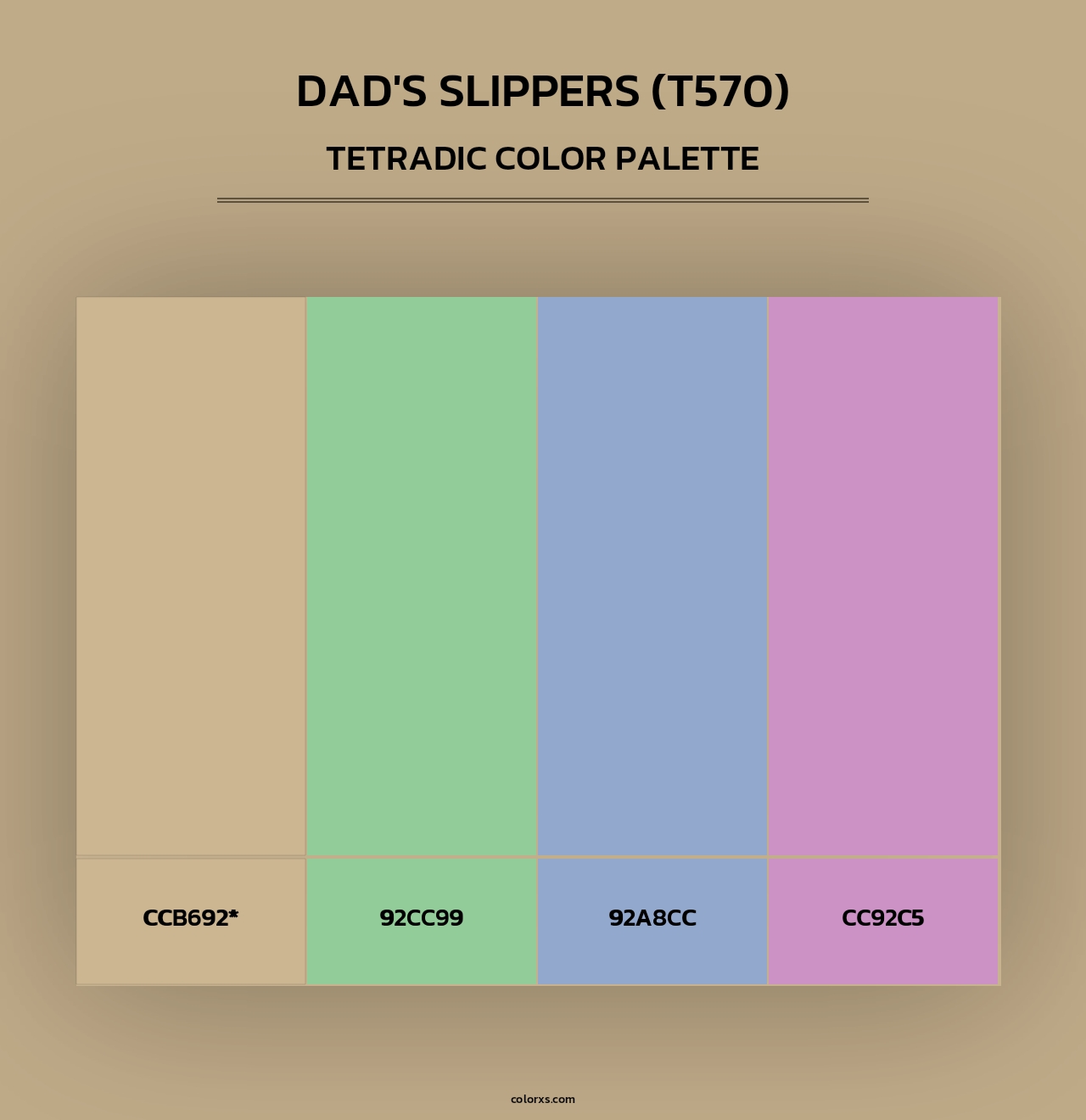 Dad's Slippers (T570) - Tetradic Color Palette