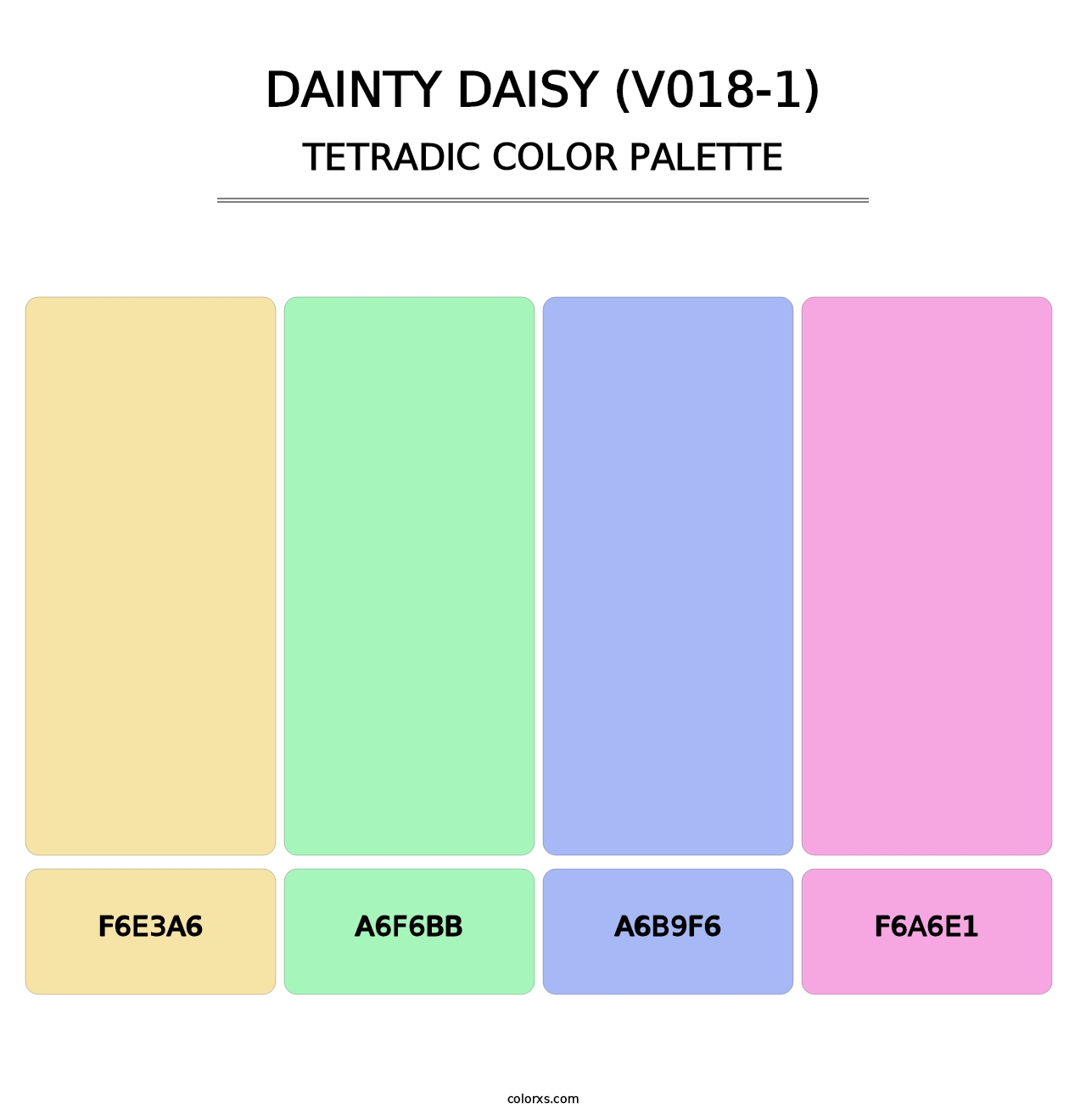 Dainty Daisy (V018-1) - Tetradic Color Palette