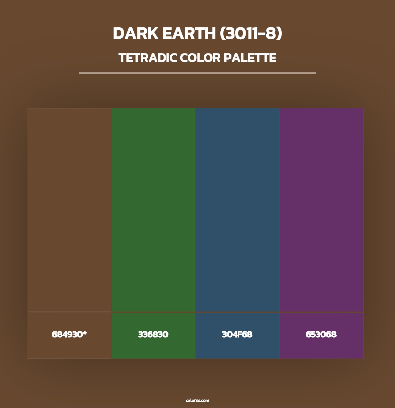 Dark Earth (3011-8) - Tetradic Color Palette