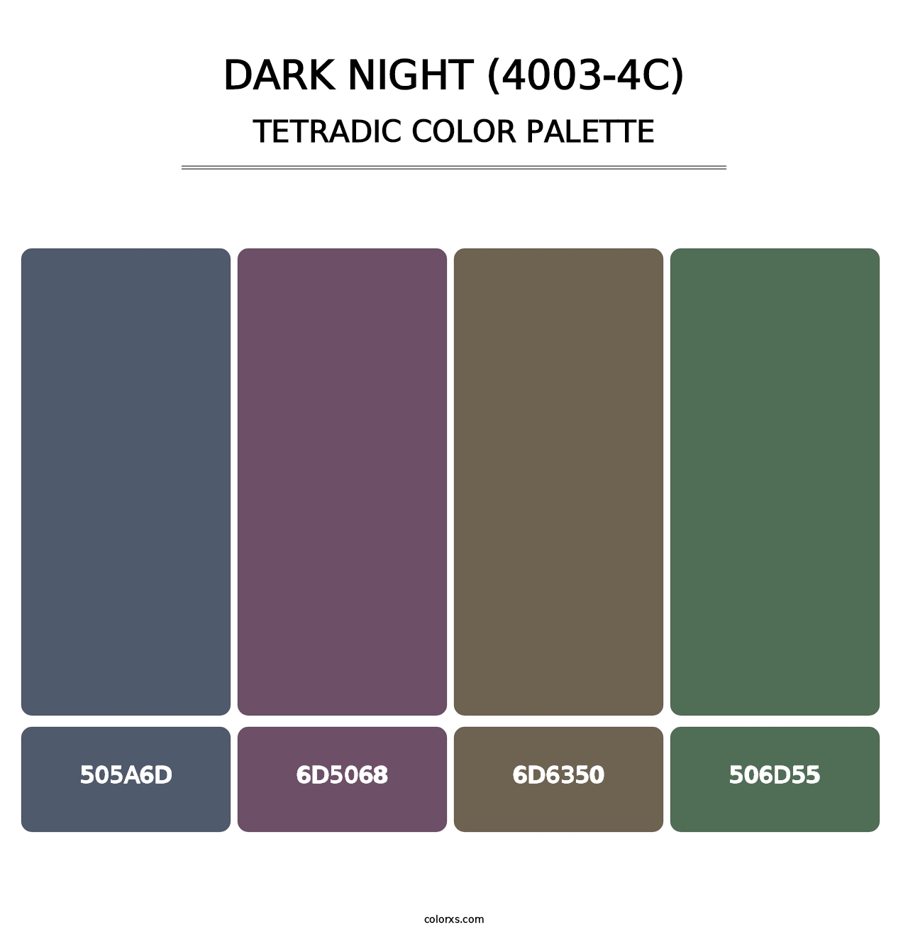 Dark Night (4003-4C) - Tetradic Color Palette