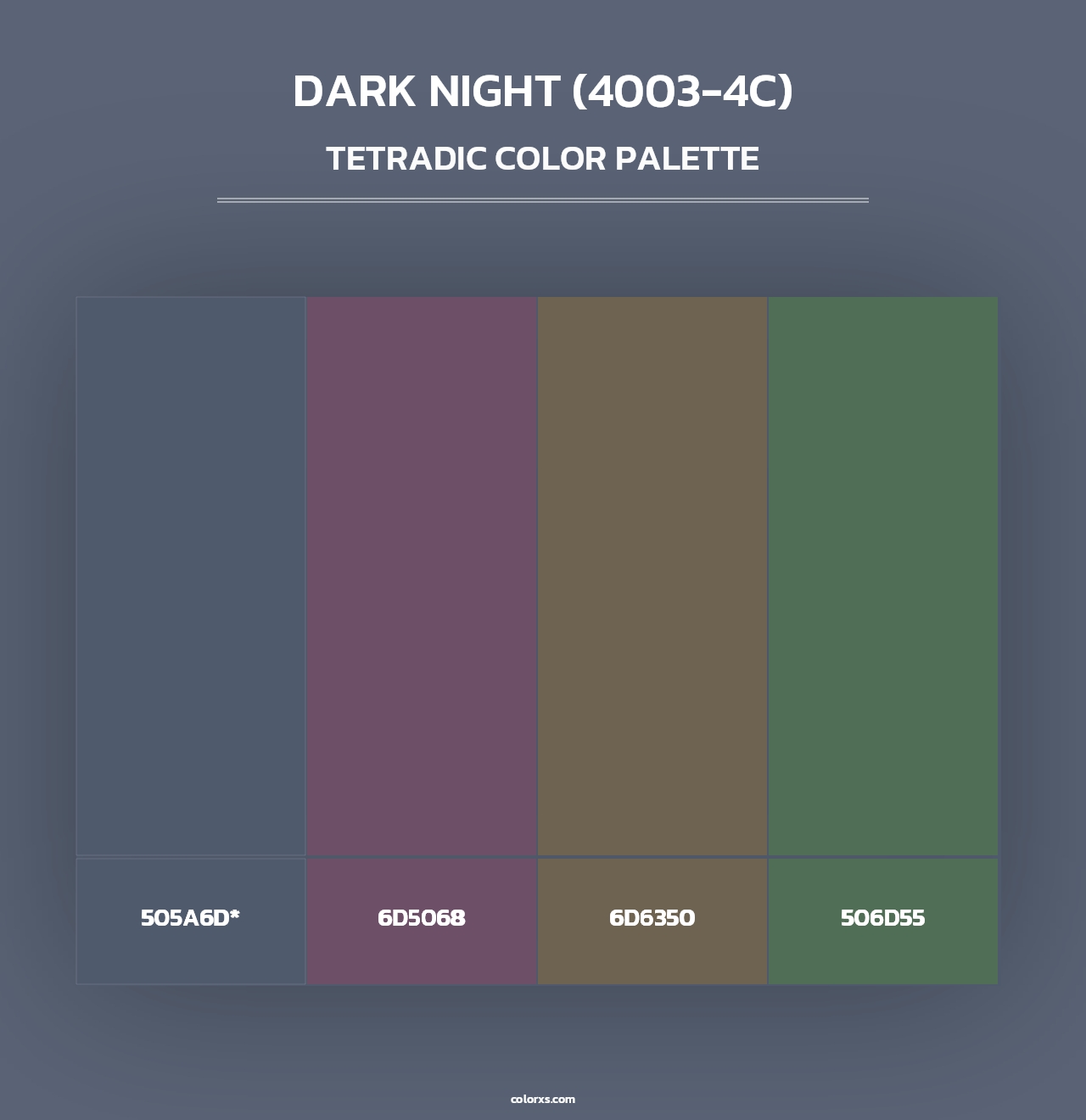 Dark Night (4003-4C) - Tetradic Color Palette
