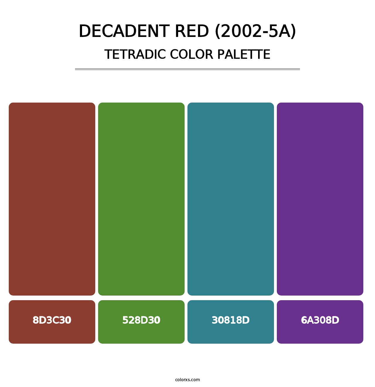 Decadent Red (2002-5A) - Tetradic Color Palette