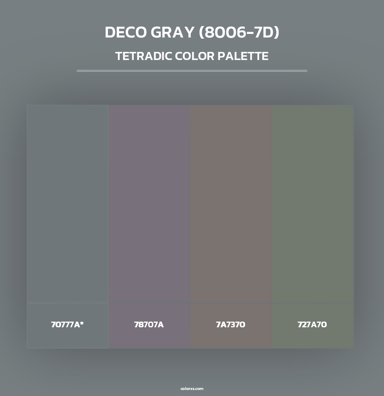 Deco Gray (8006-7D) - Tetradic Color Palette