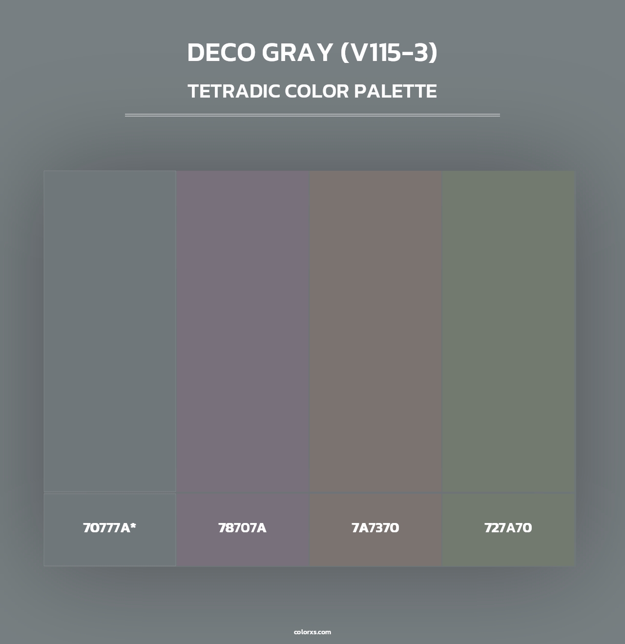 Deco Gray (V115-3) - Tetradic Color Palette