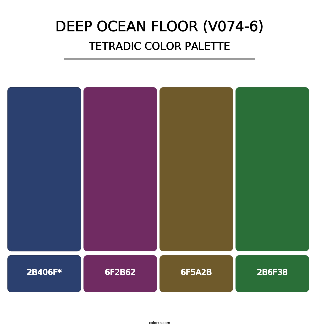 Deep Ocean Floor (V074-6) - Tetradic Color Palette