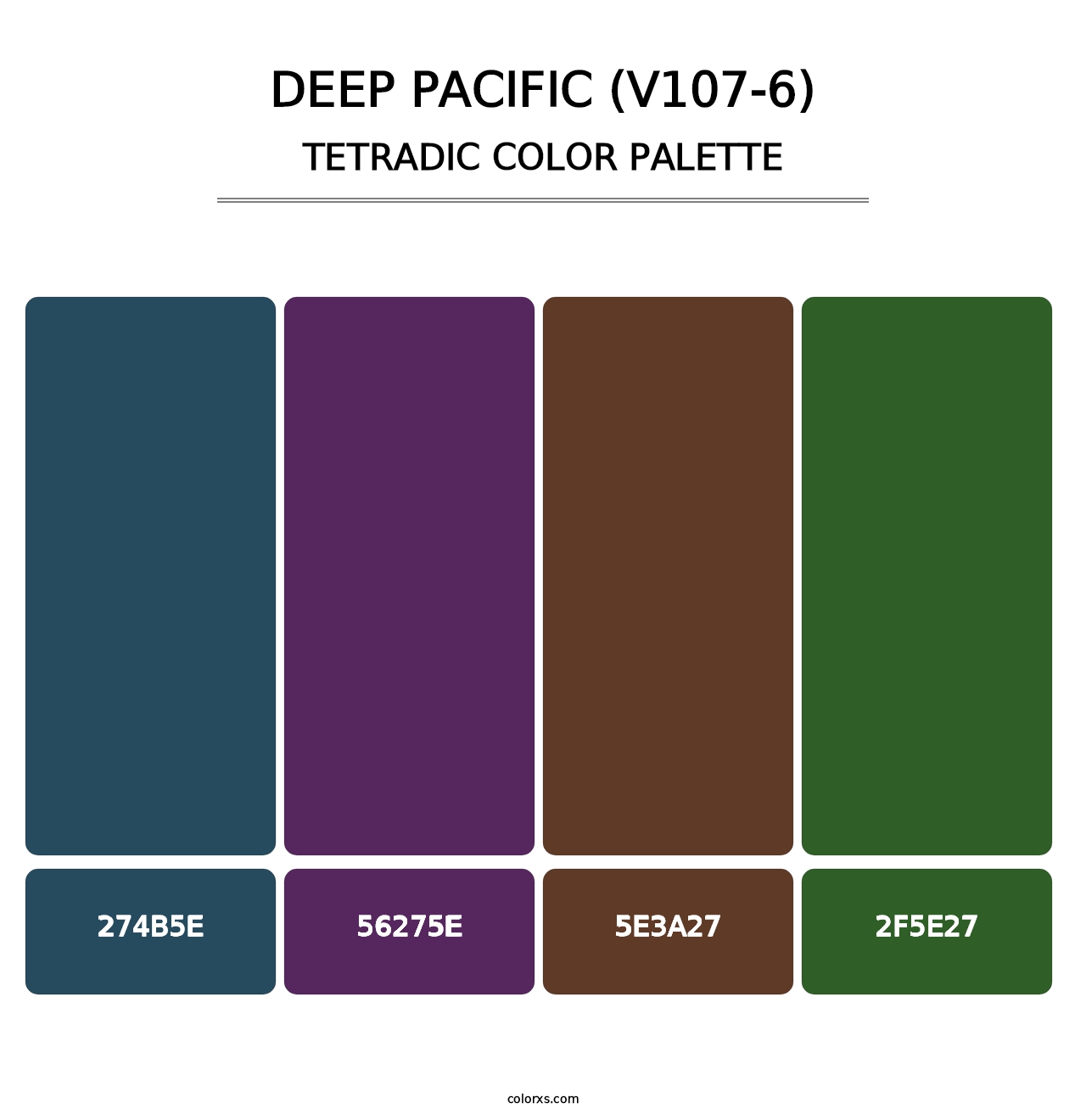 Deep Pacific (V107-6) - Tetradic Color Palette
