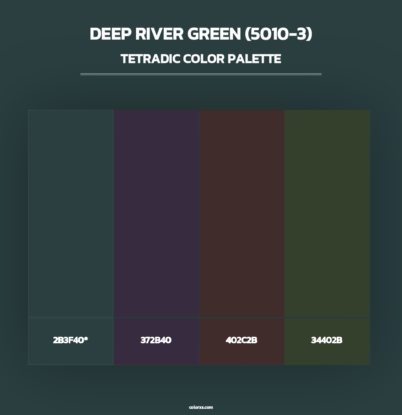 Deep River Green (5010-3) - Tetradic Color Palette