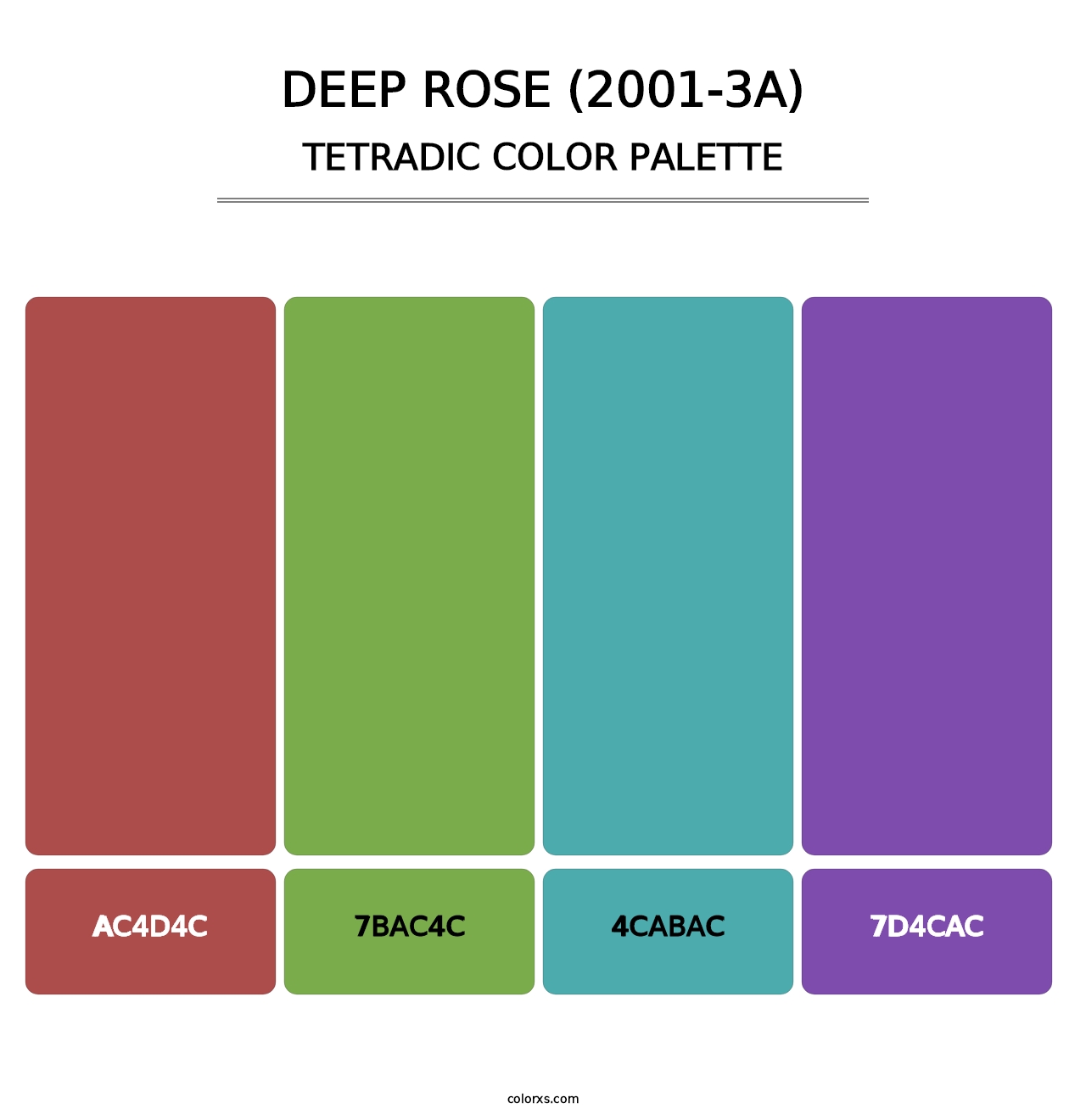 Deep Rose (2001-3A) - Tetradic Color Palette