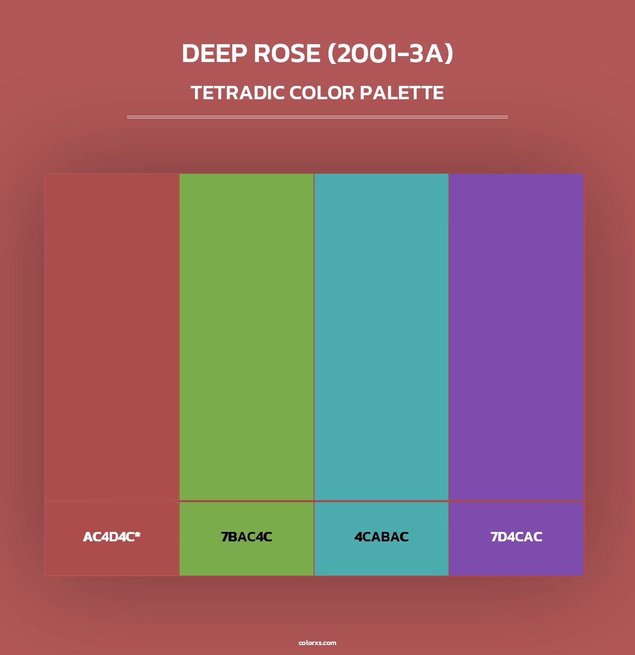 Deep Rose (2001-3A) - Tetradic Color Palette