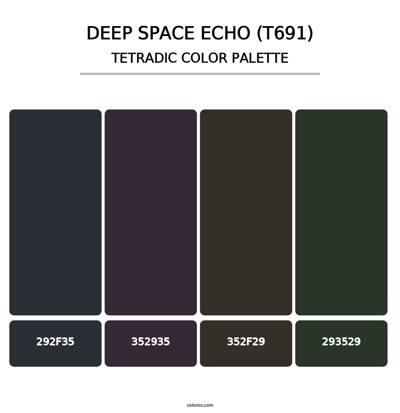 Deep Space Echo (T691) - Tetradic Color Palette