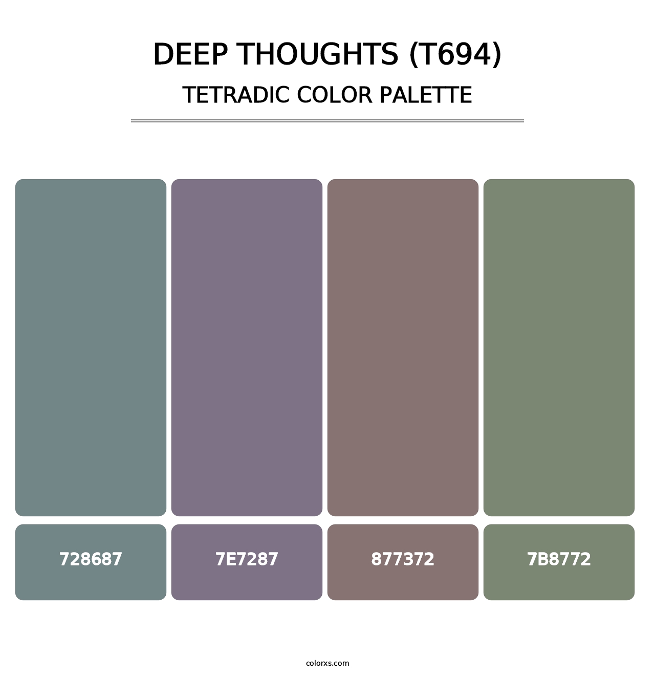 Deep Thoughts (T694) - Tetradic Color Palette