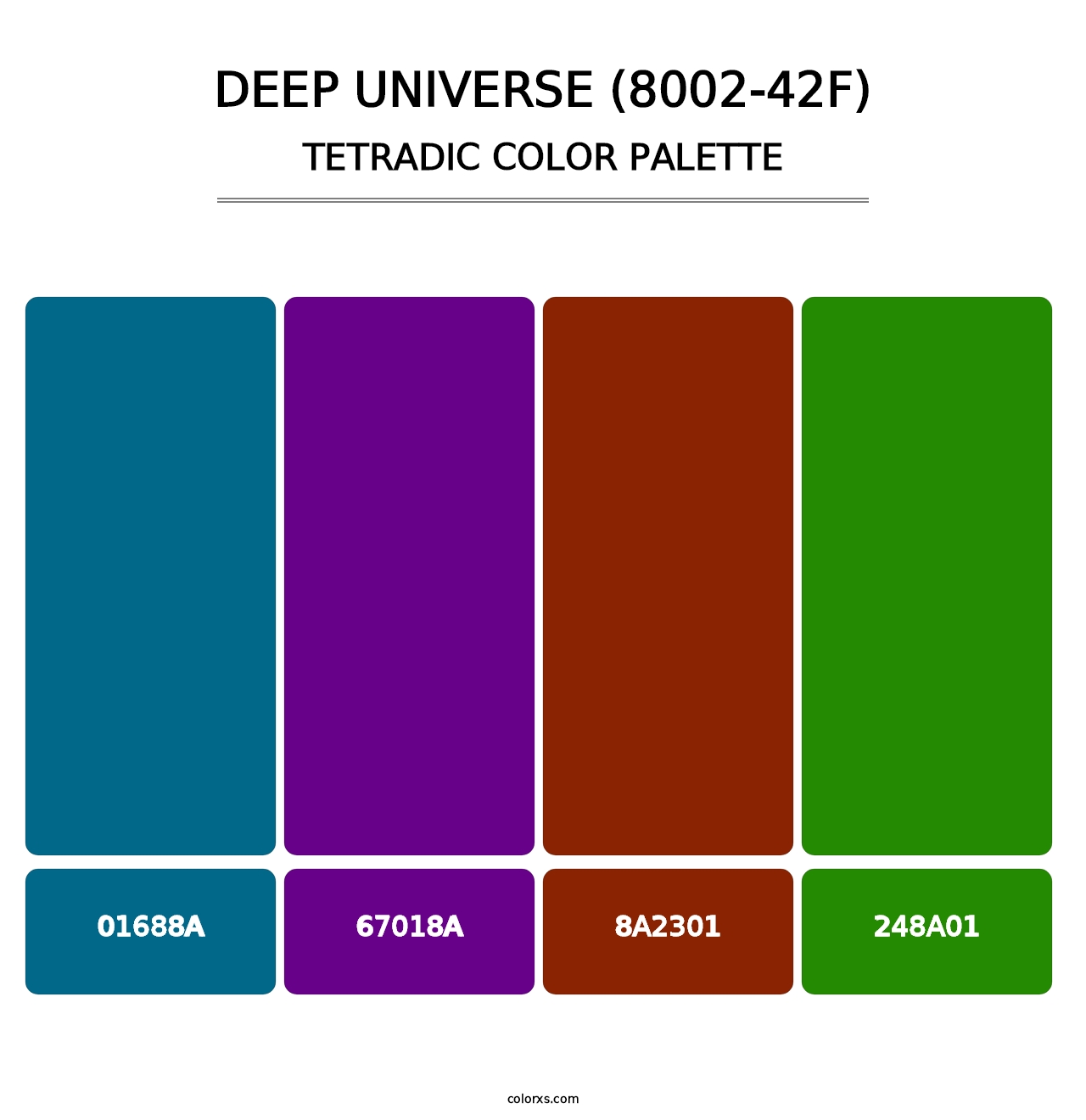 Deep Universe (8002-42F) - Tetradic Color Palette