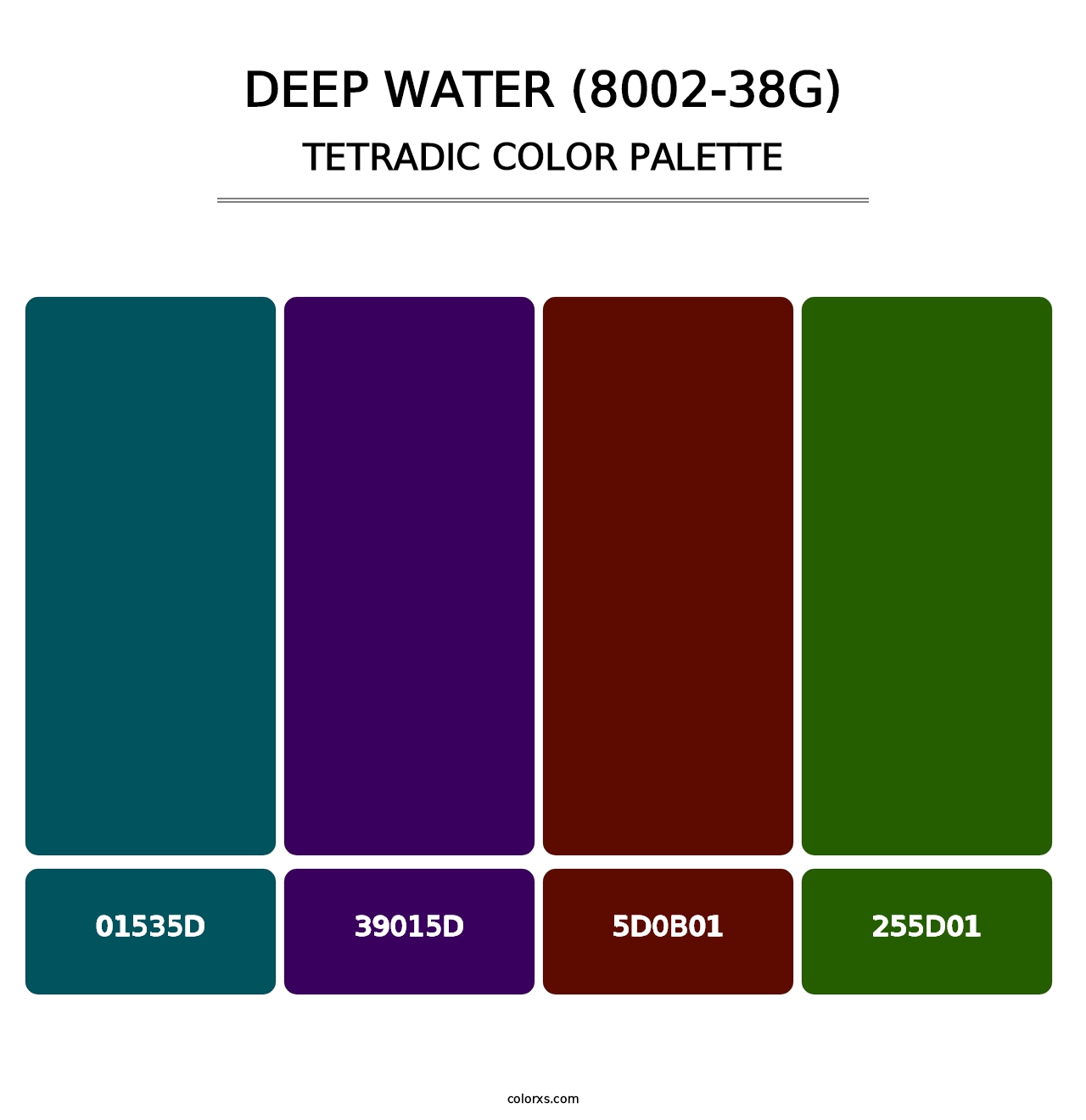 Deep Water (8002-38G) - Tetradic Color Palette