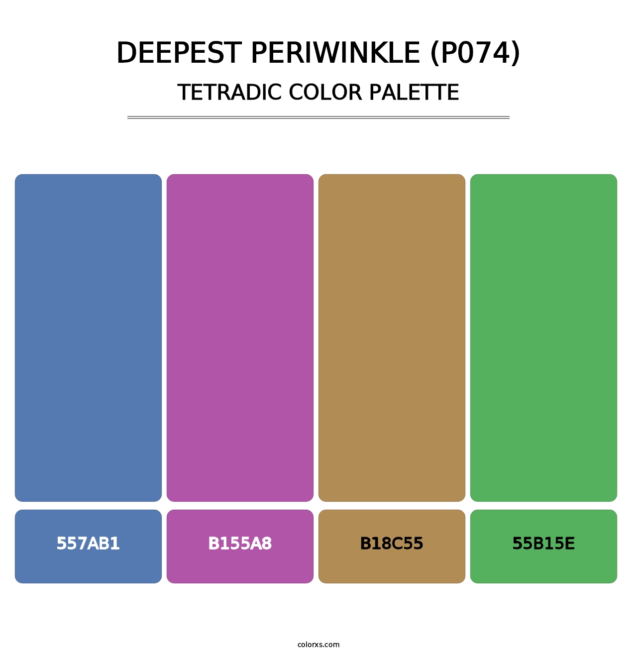 Deepest Periwinkle (P074) - Tetradic Color Palette