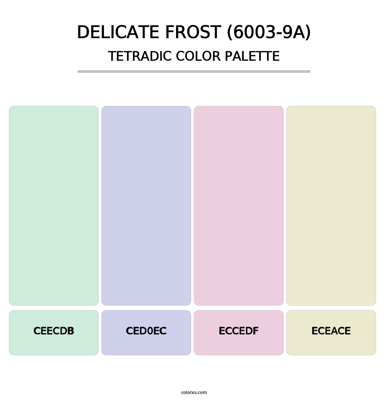 Delicate Frost (6003-9A) - Tetradic Color Palette
