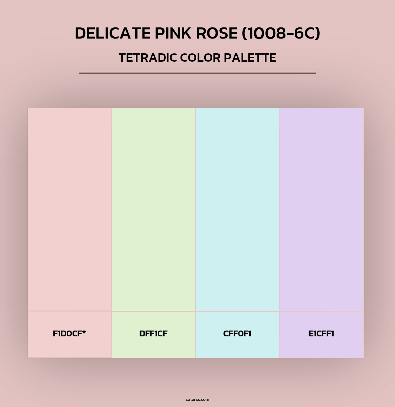 Delicate Pink Rose (1008-6C) - Tetradic Color Palette
