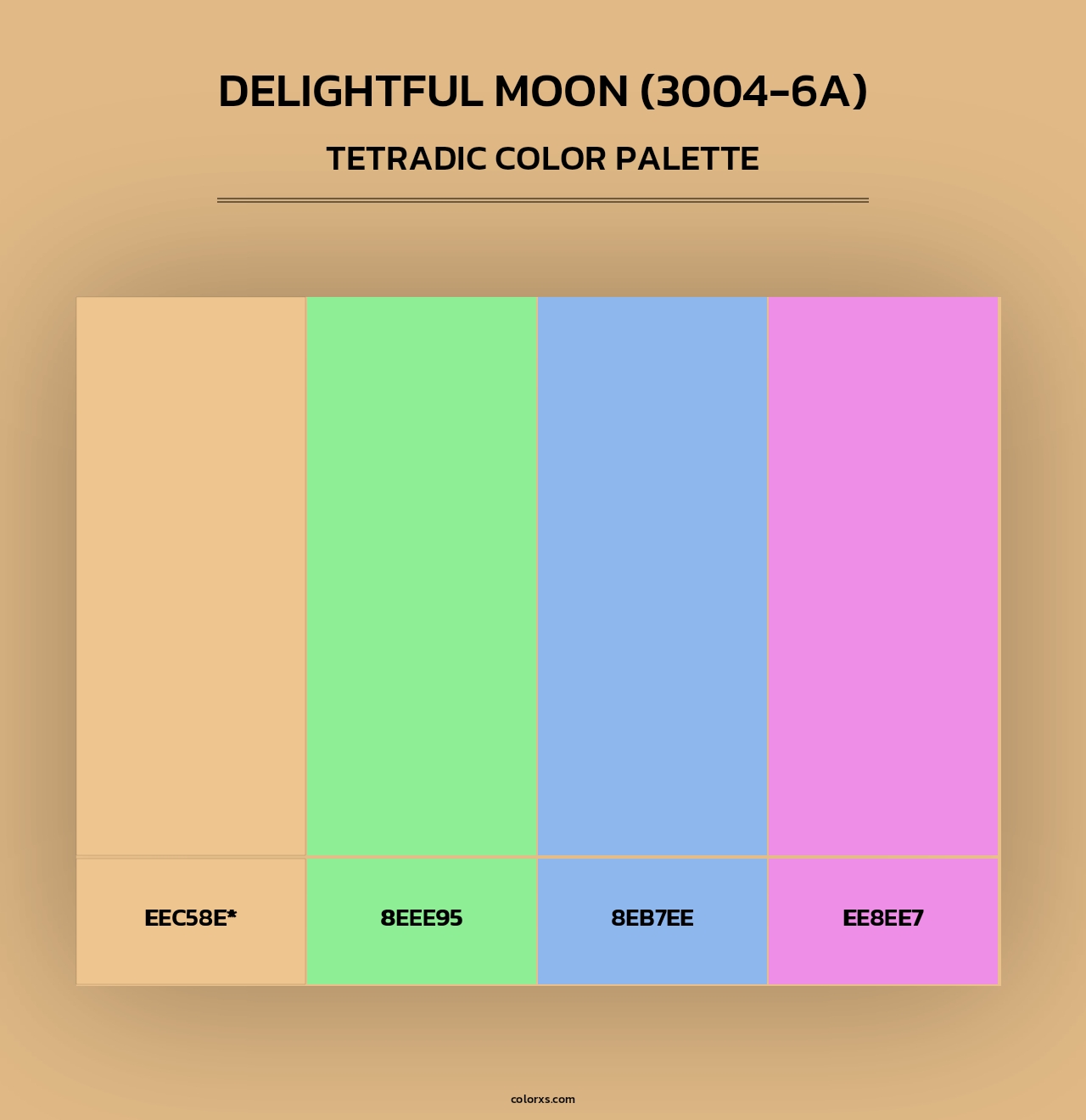 Delightful Moon (3004-6A) - Tetradic Color Palette