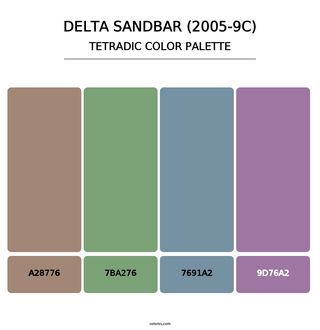 Delta Sandbar (2005-9C) - Tetradic Color Palette