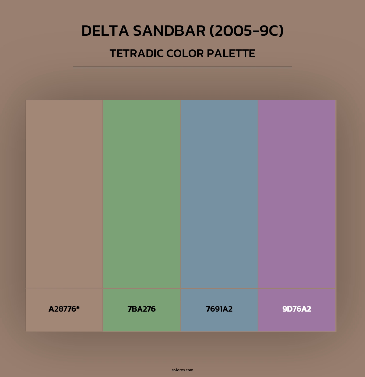 Delta Sandbar (2005-9C) - Tetradic Color Palette