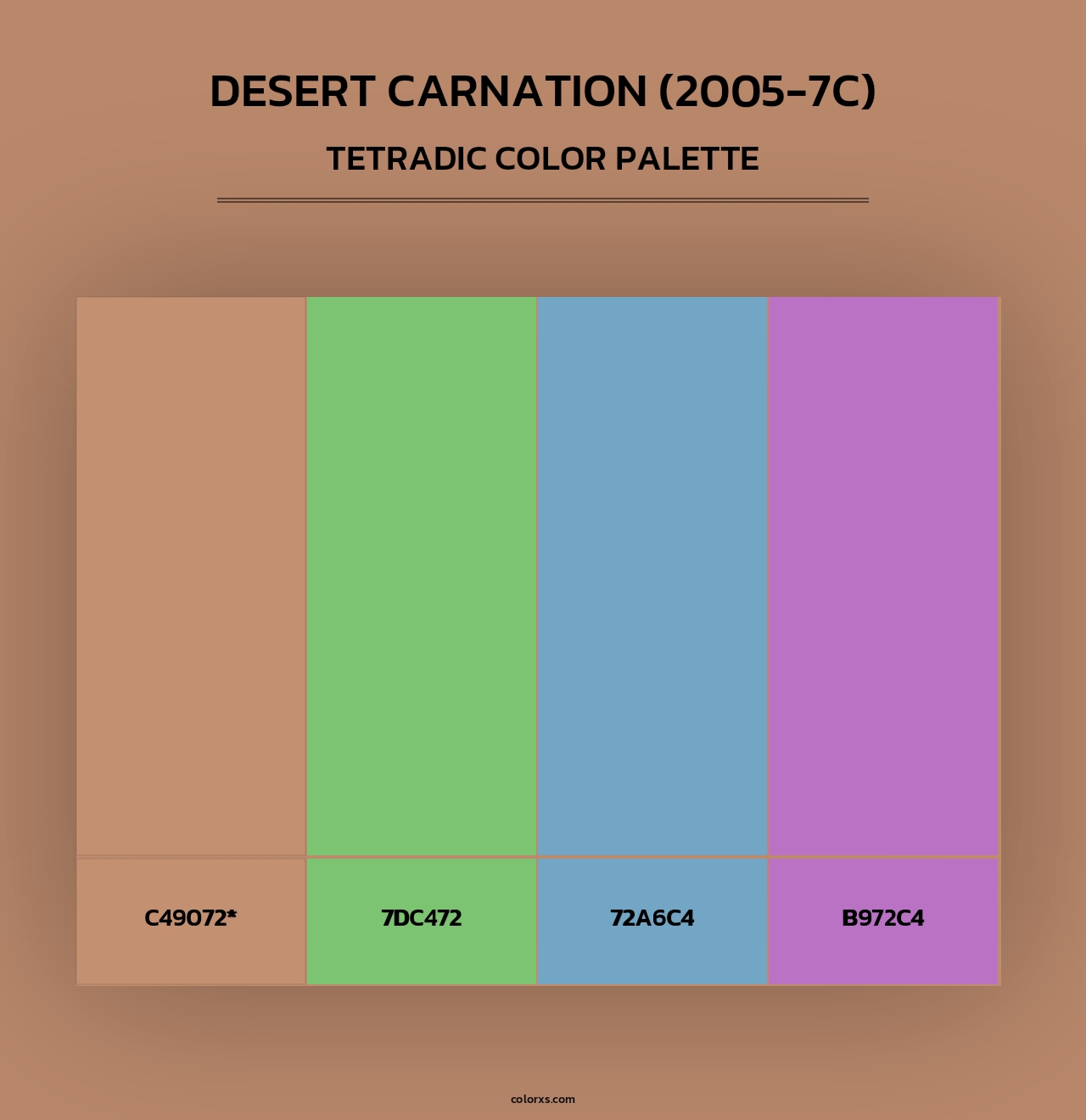 Desert Carnation (2005-7C) - Tetradic Color Palette