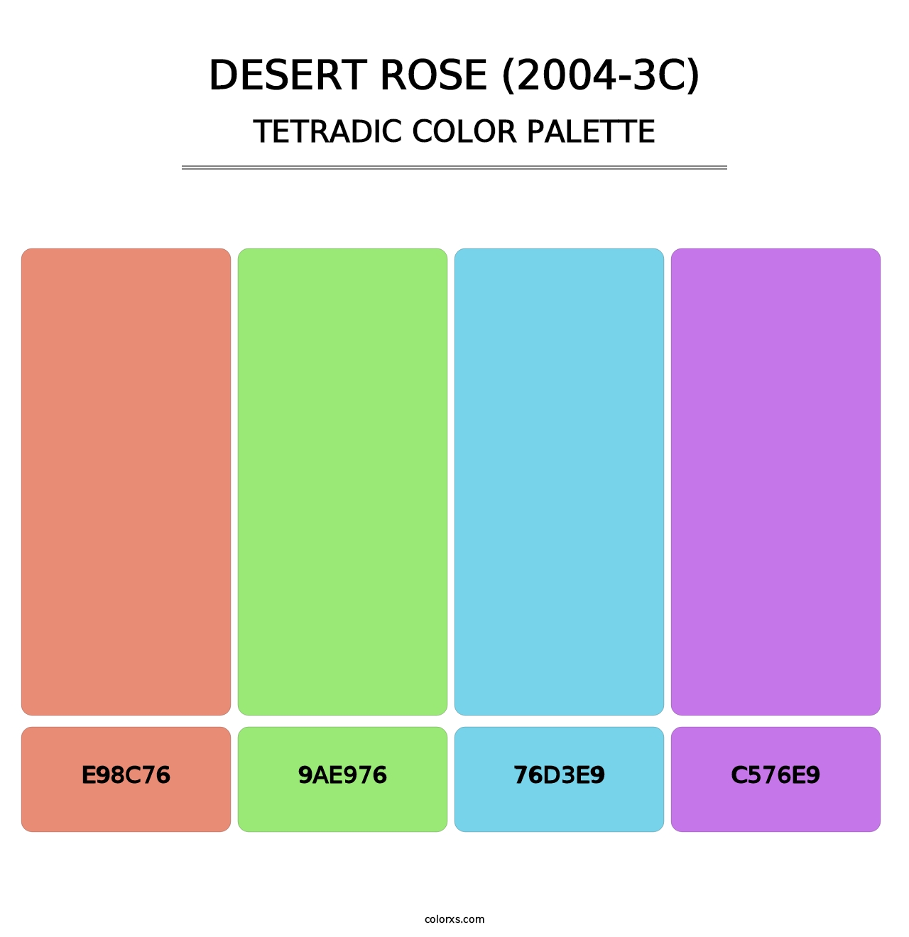 Desert Rose (2004-3C) - Tetradic Color Palette
