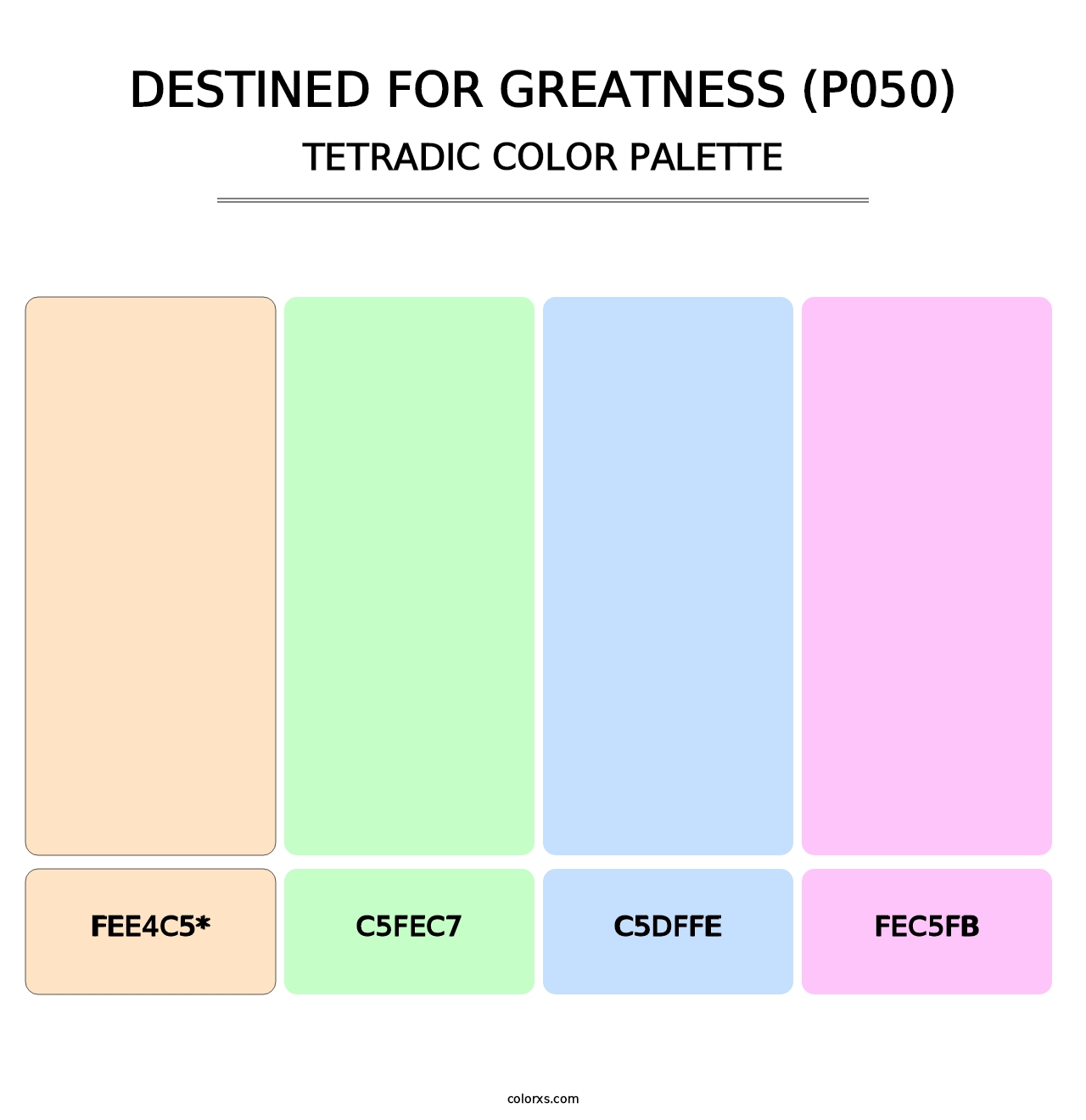 Destined for Greatness (P050) - Tetradic Color Palette