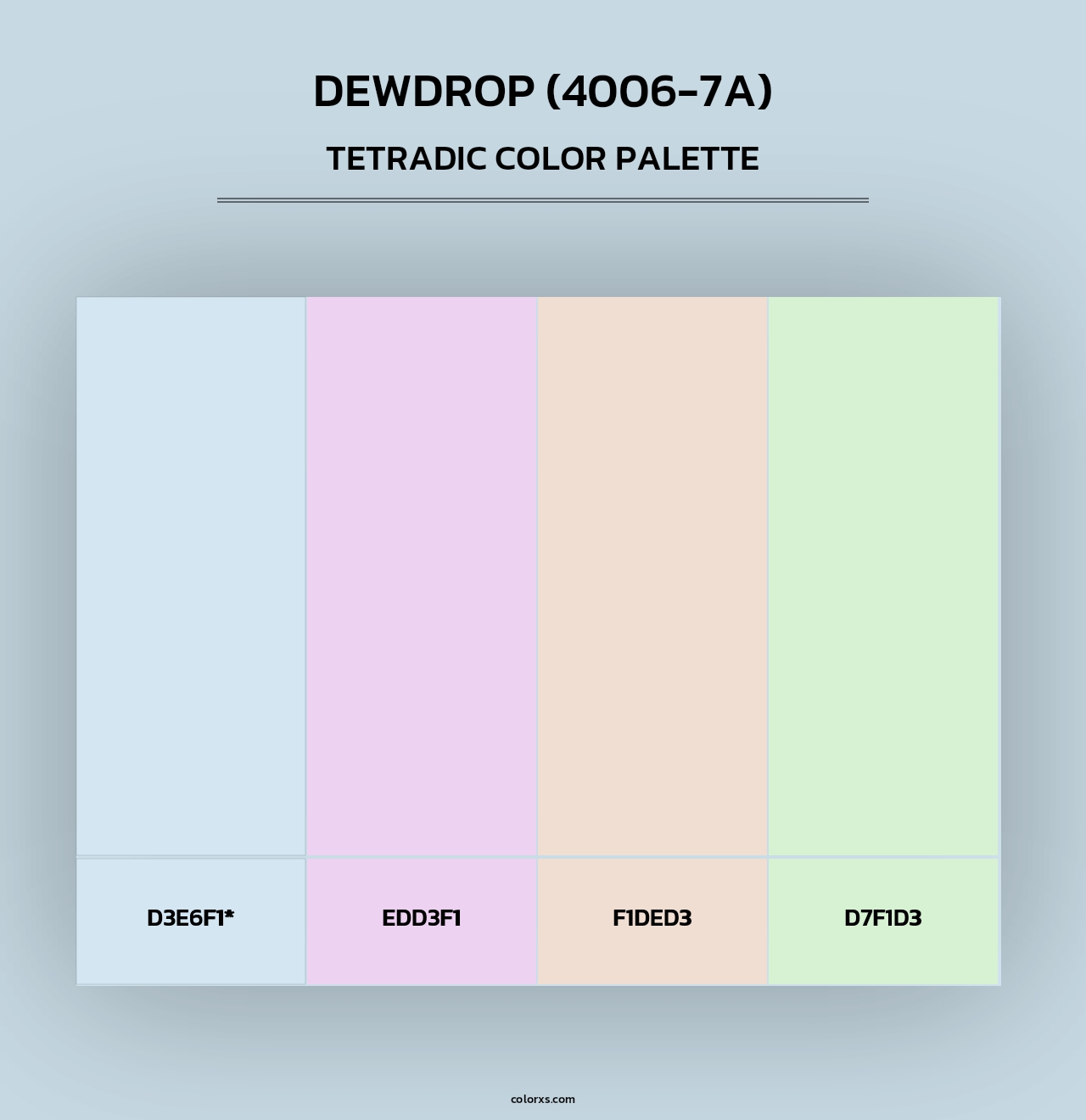 Dewdrop (4006-7A) - Tetradic Color Palette