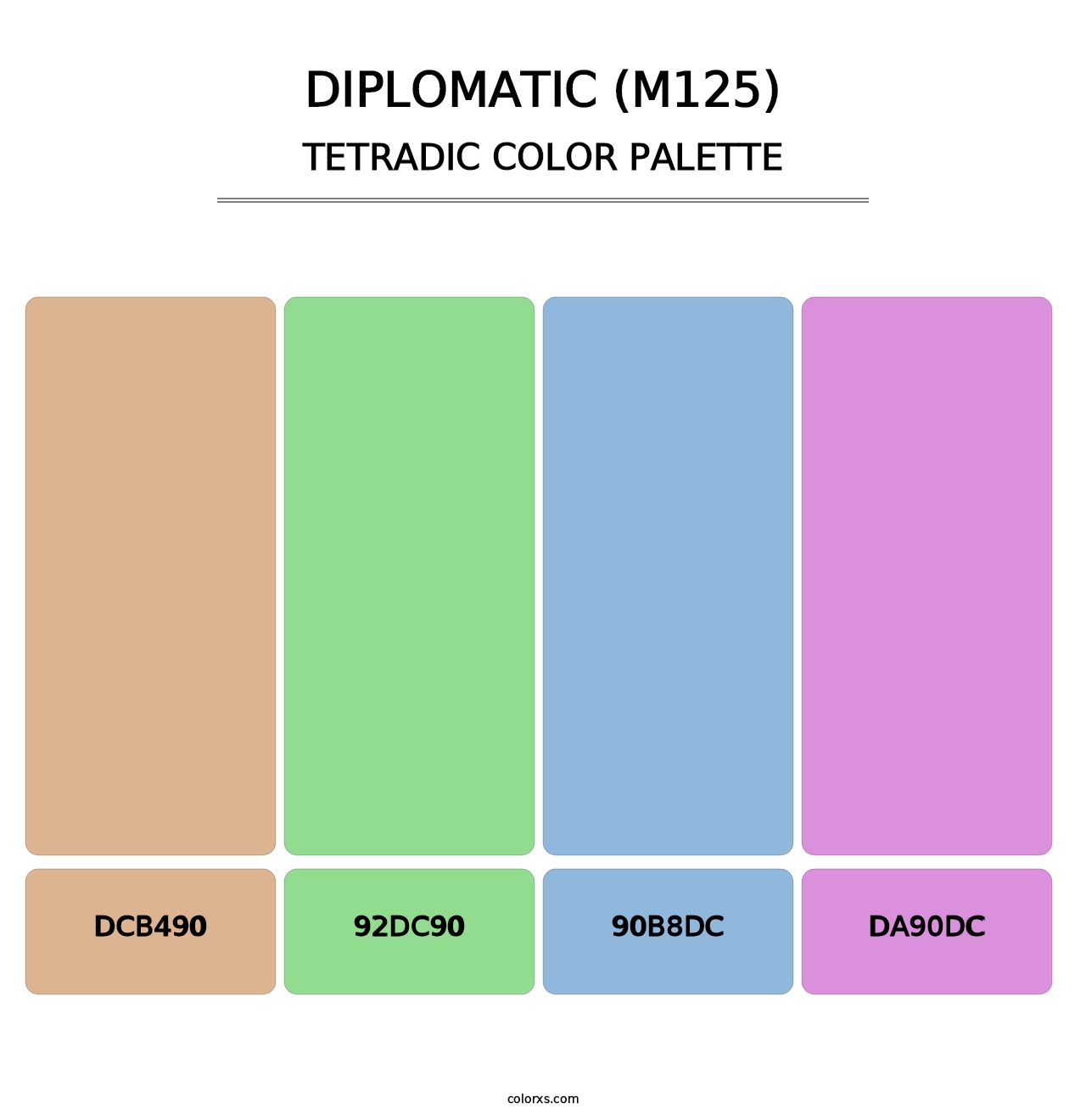Diplomatic (M125) - Tetradic Color Palette