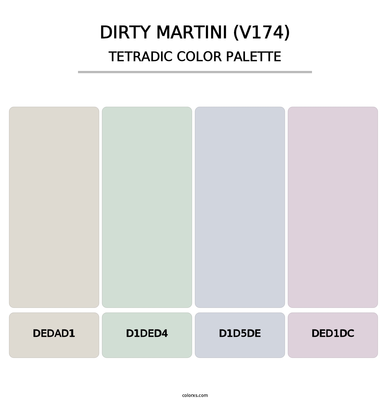 Dirty Martini (V174) - Tetradic Color Palette