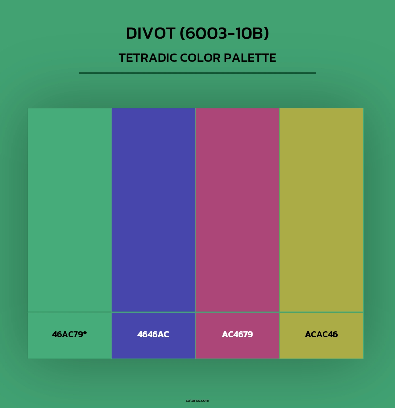 Divot (6003-10B) - Tetradic Color Palette