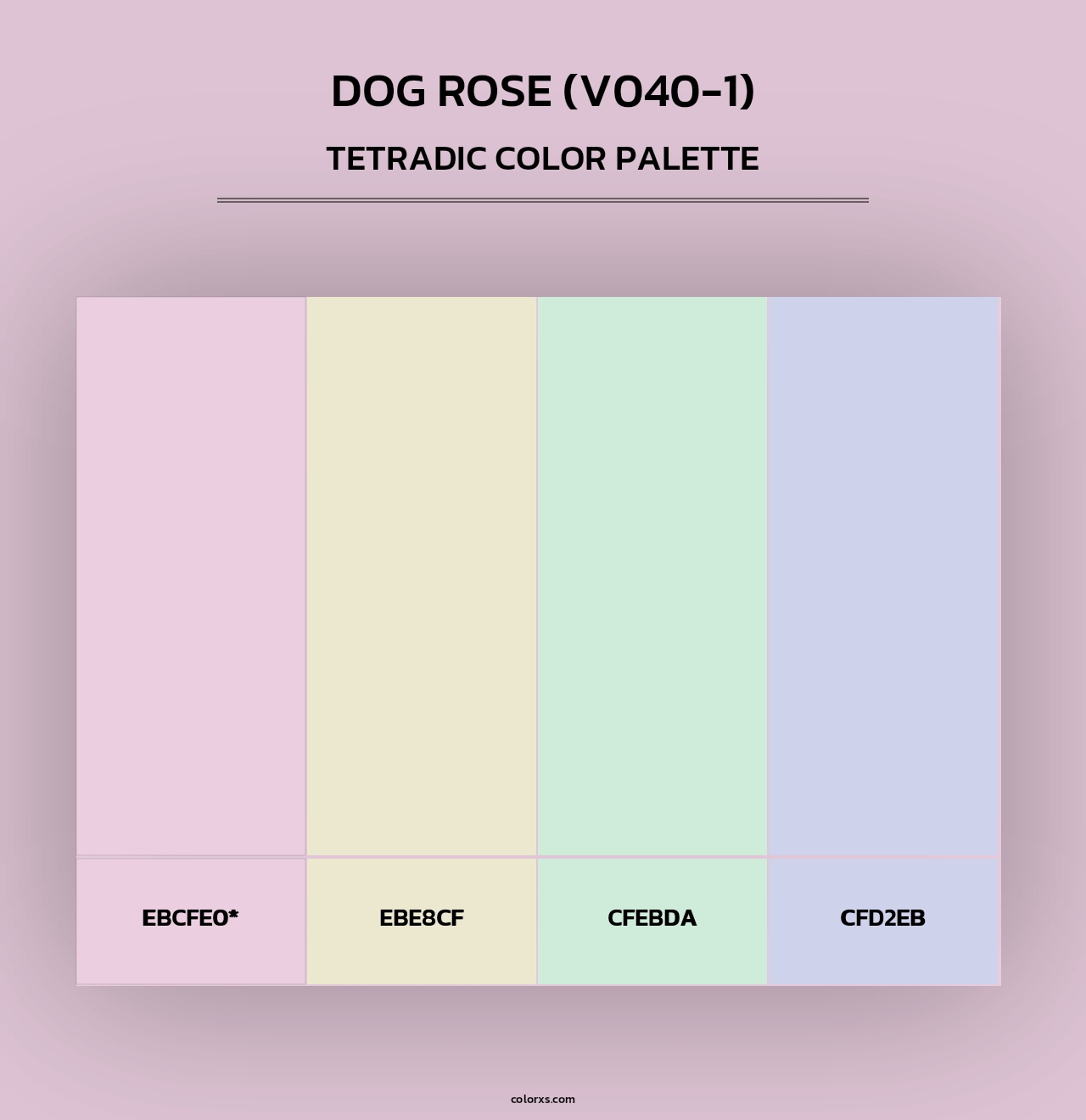 Dog Rose (V040-1) - Tetradic Color Palette