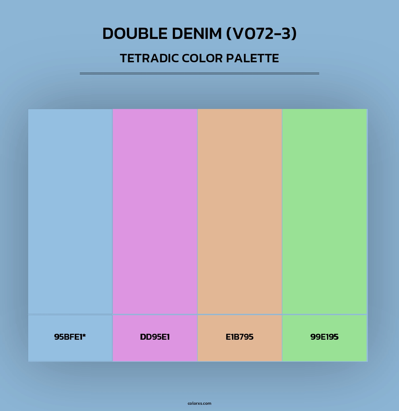 Double Denim (V072-3) - Tetradic Color Palette