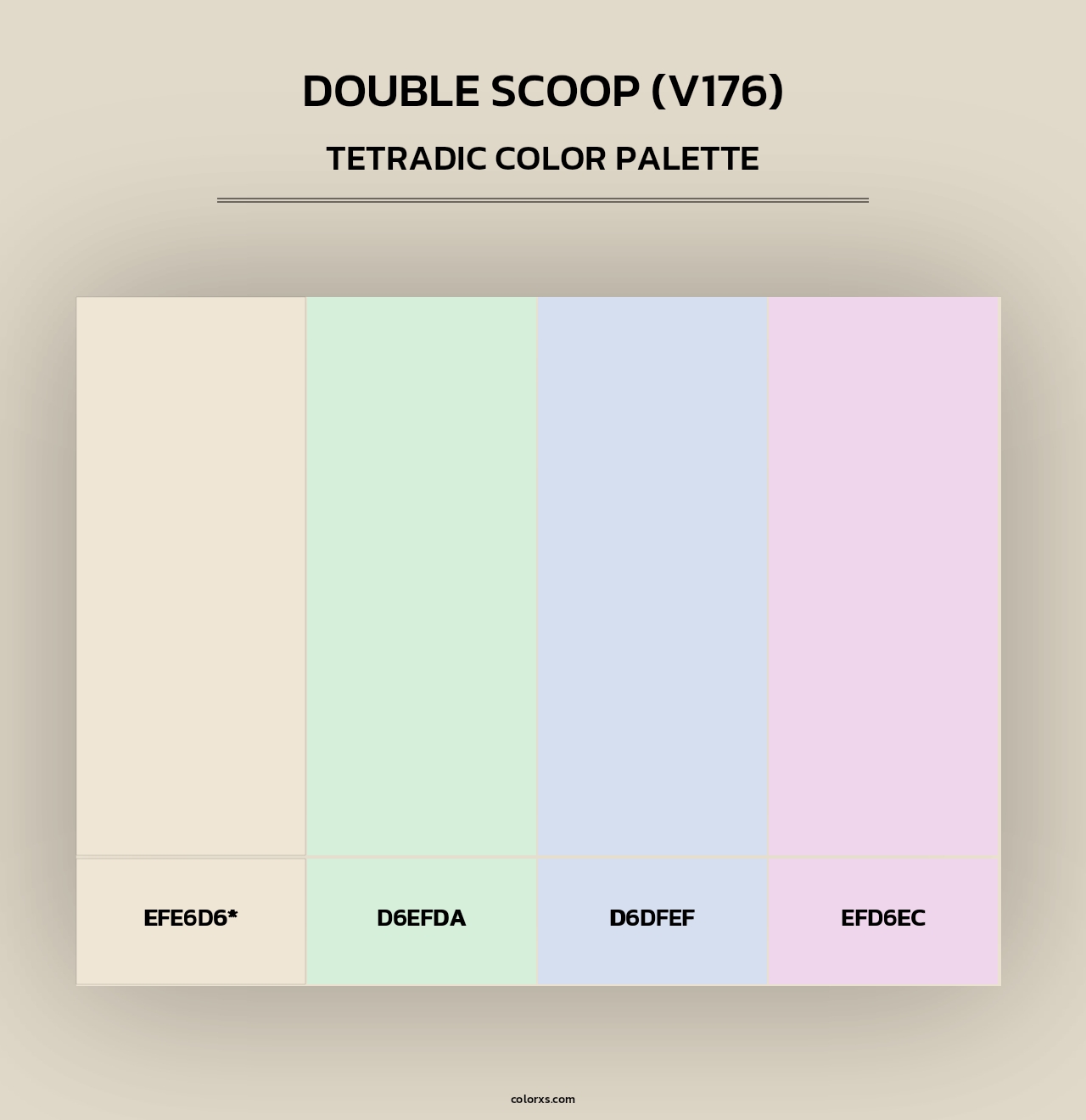 Double Scoop (V176) - Tetradic Color Palette