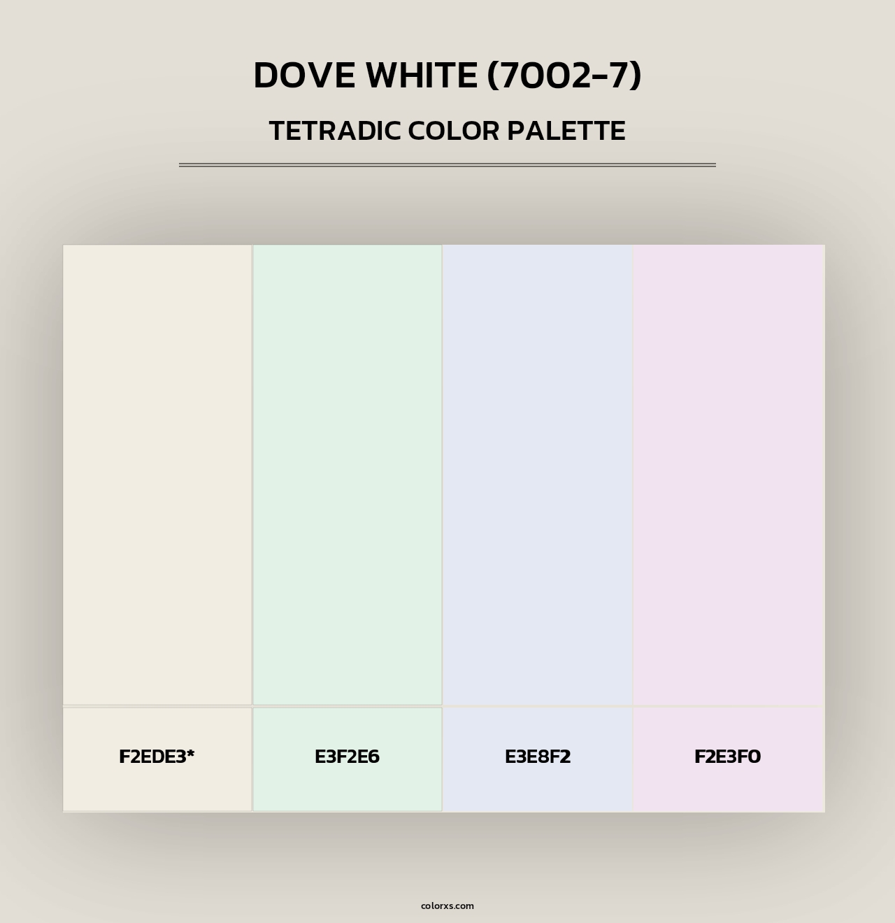 Dove White (7002-7) - Tetradic Color Palette