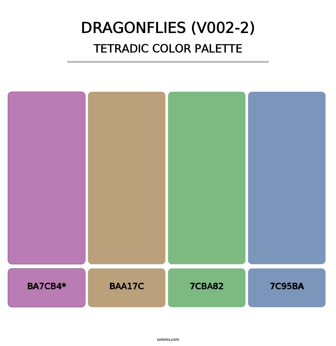 Dragonflies (V002-2) - Tetradic Color Palette