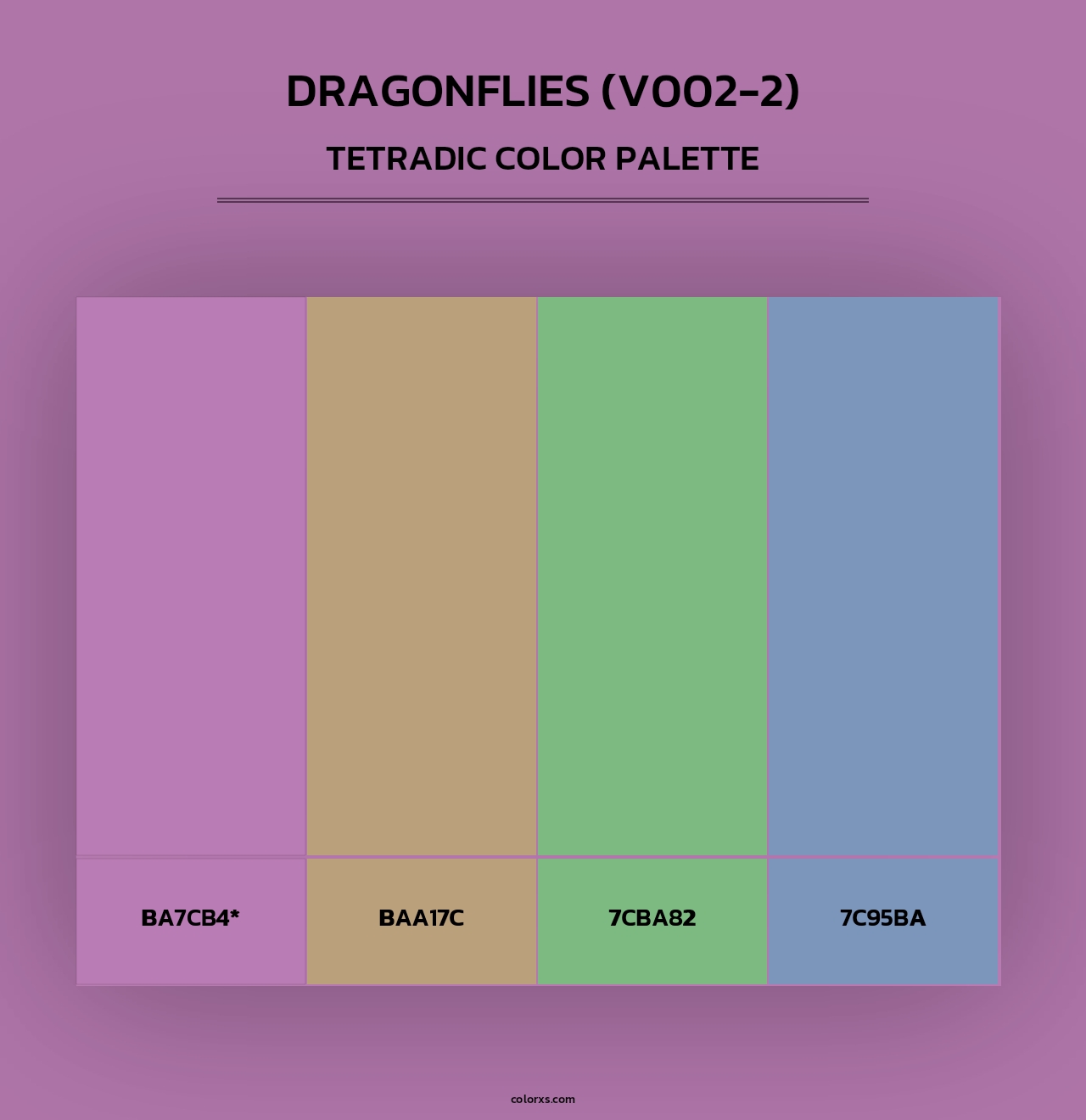 Dragonflies (V002-2) - Tetradic Color Palette
