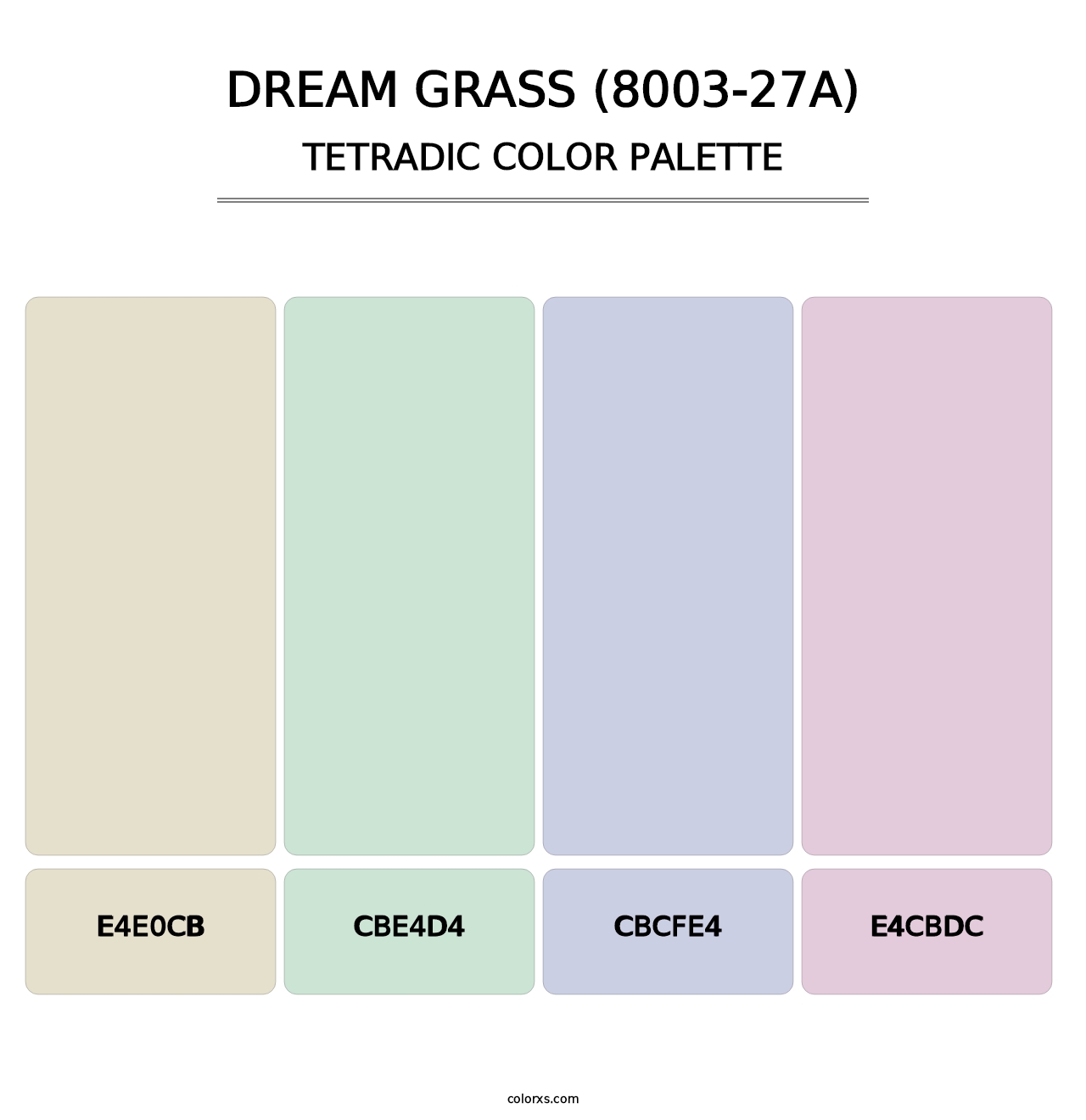 Dream Grass (8003-27A) - Tetradic Color Palette