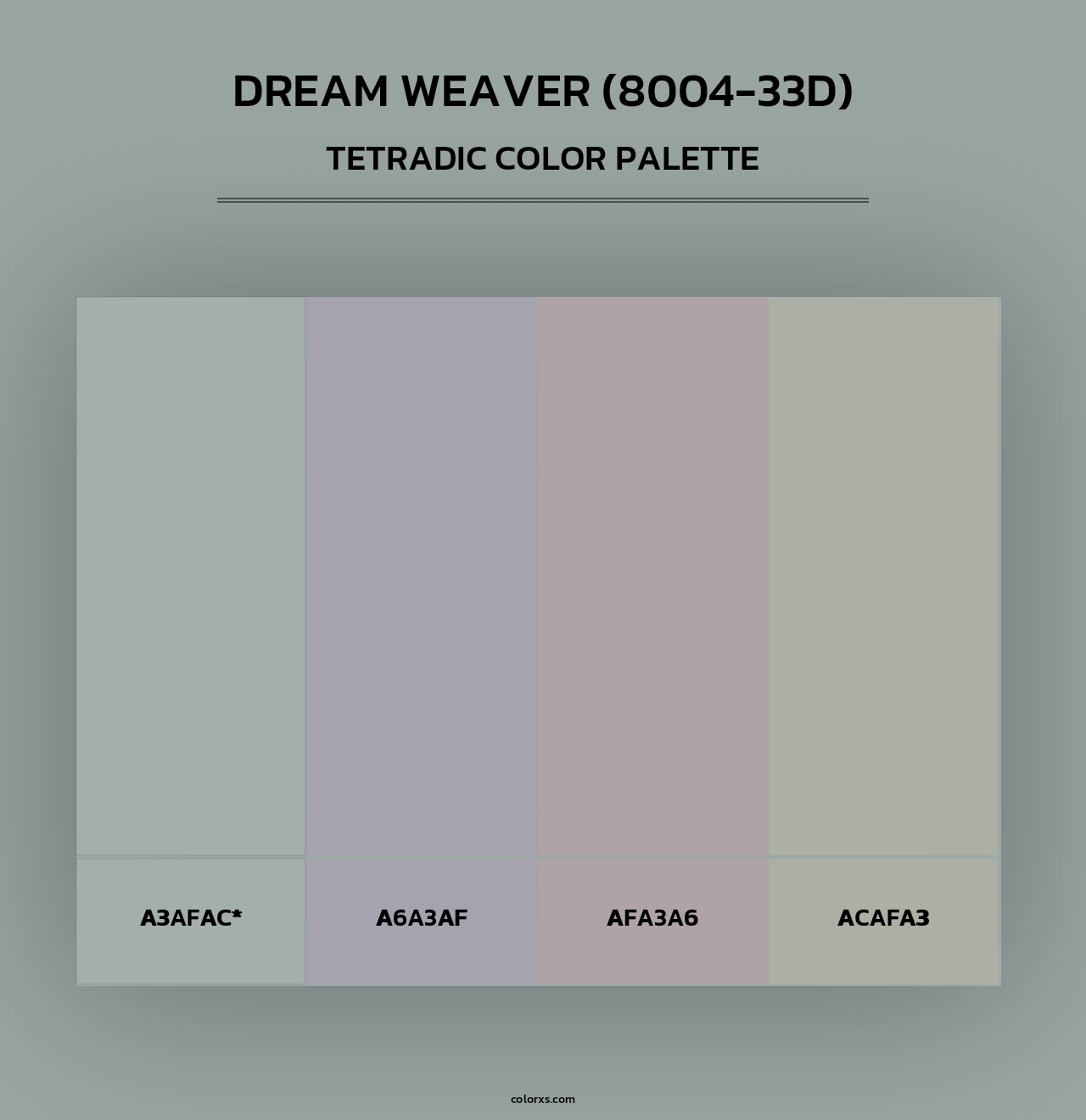 Dream Weaver (8004-33D) - Tetradic Color Palette